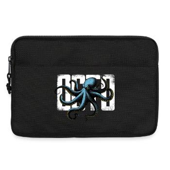 Stylized Octopus - Laptop bag 13" - black - Front