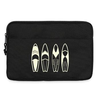 Planches de Surf Abstraites Minimalistes - Sacoche pour ordinateur portable 13 pouces - noir - Devant