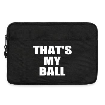 c'est ma balle - Sacoche pour ordinateur portable 13 pouces - noir - Devant