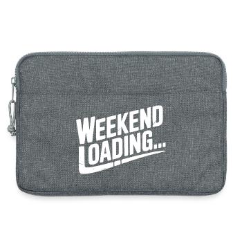 Wochenende wird geladen - Laptoptasche 13" - Grau meliert - Vorne