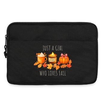 Nur ein Mädchen das Herbst liebt - Laptoptasche 13" - Schwarz - Vorne