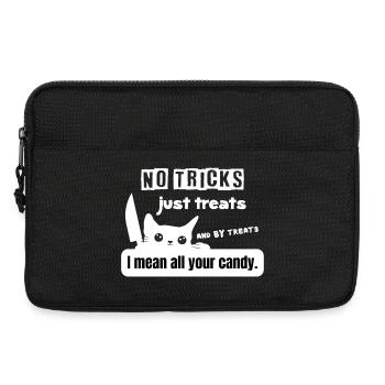 Pas d’astuces, juste des friandises pour chat Halloween - Sacoche pour ordinateur portable 13 pouces - noir - Devant
