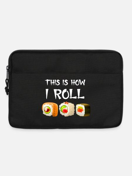 Kawaii Sushi Meme Sushi Joke - Laptoptasche 13" - Schwarz