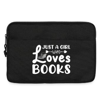 Juste une fille qui aime les livres - Sacoche pour ordinateur portable 13 pouces - noir - Devant