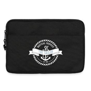 Nautic Design Sailor Emblem Nautical Patch - Laptop bag 13" - black - Front