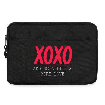 Révélation du sexe des futurs parents pour la Saint-Valentin - Sacoche pour ordinateur portable 13 pouces - noir - Devant