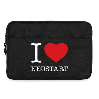 J’adore le nouveau départ - Sacoche pour ordinateur portable 13 pouces - noir - Devant