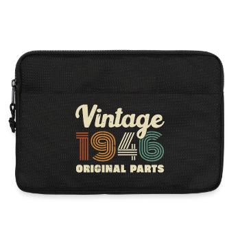 80 Years 1946 Vintage Retro Anniversary - Laptop bag 13" - black - Front