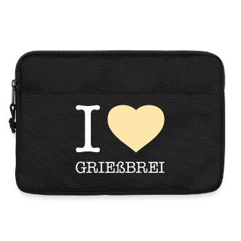 I love Grießbrei - Laptoptasche 13" - Schwarz - Vorne