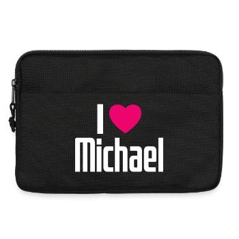 I Love Michael Pinkes Herz Ich liebe Michael - Laptoptasche 13" - Schwarz - Vorne