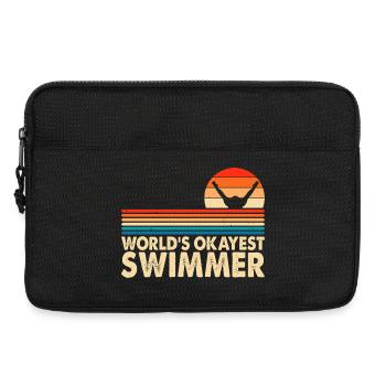 Schwimmen Wassersport Schwimmer Geschenke - Laptoptasche 13" - Schwarz - Vorne