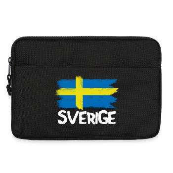 Drapeau suédois Sverige Cool Drapeau vintage - - Sacoche pour ordinateur portable 13 pouces - noir - Devant