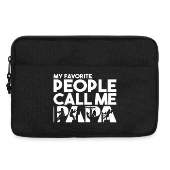 Papa-Linienarbeiter Elektromonteur Silhouette - Laptoptasche 13" - Schwarz - Vorne