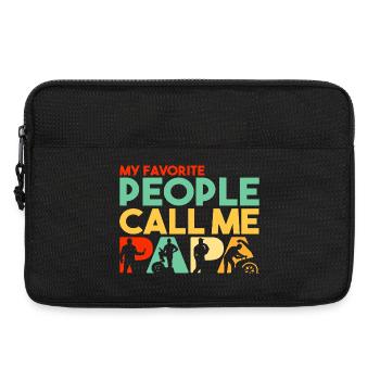 Meine Lieblingsleute nennen mich Papa, Mechaniker-Papa - Laptoptasche 13" - Schwarz - Vorne