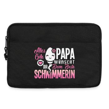 All the best dad wishes you your best swimmer - Laptop bag 13" - black - Front