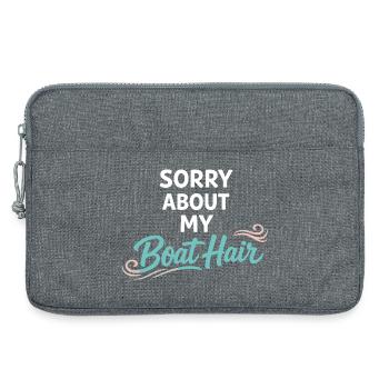 Sea hairs don't care about - Laptop bag 13" - heather grey - Front