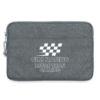 Drapeau de simulation de course : plus que le jeu vidéo - Sacoche pour ordinateur portable 13 pouces - gris chiné - Devant