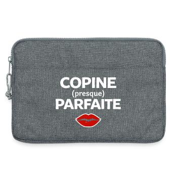 Perfekte Freundin, Humor, Geschenkidee, Frau - Laptoptasche 13" - Grau meliert - Vorne