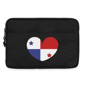Panama-Herzflagge - Laptoptasche 13" - Schwarz - Vorne