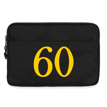 60. 60 YEARS. 60th ANNIVERSARY. 60TH BIRTHDAY. - Laptop bag 13" - black - Front