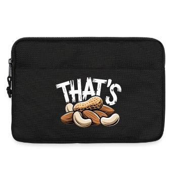 C’EST un drôle de dire de noix avec des amandes à la cacahuète - Sacoche pour ordinateur portable 13 pouces - noir - Devant