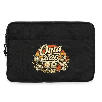 Oma 2026 | Schwangerschaft Ankündigung Frauen - Laptoptasche 13" - Schwarz - Vorne