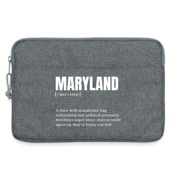 Maryland Flag Power Motif - Laptop bag 13" - heather grey - Front