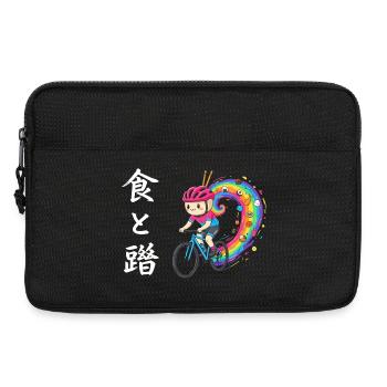 Rainbow Ride: Foodie-Trailradfahrer - Laptoptasche 13" - Schwarz - Vorne