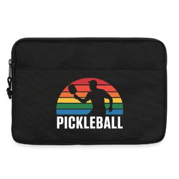Pickleball Sunset Silhouette - Laptop bag 13" - black - Front