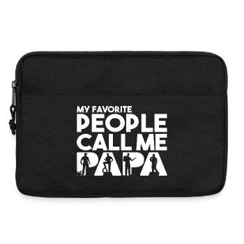 My Favorite People Call Me Papa Mechanic - Laptop bag 13" - black - Front