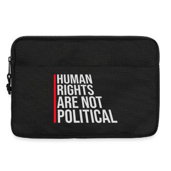 Human Rights Are Not Political Menschenrechte Logo - Laptop bag 13" - black - Front