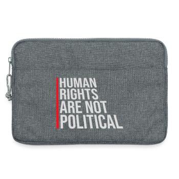 Human Rights Are Not Political Menschenrechte Logo - Laptop bag 13" - heather grey - Front