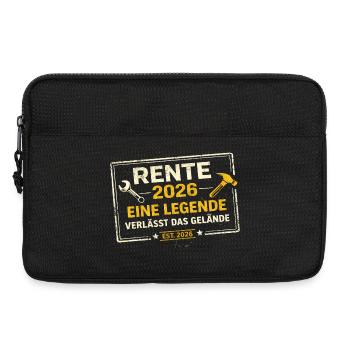 Rente 2026 Geschenk Mann Handwerker Rentner - Laptoptasche 13" - Schwarz - Vorne