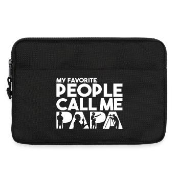Lieblingsleute nennen mich Papa Bauingenieur - Laptoptasche 13" - Schwarz - Vorne