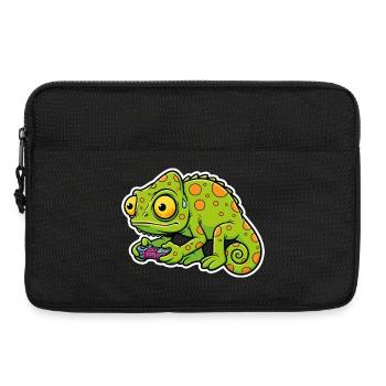 Chameleon Gamer Controller Video Games Mascot - Laptop bag 13" - black - Front