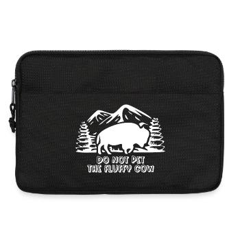 Do Not Pet The Fluffy Cow - Laptop bag 13" - black - Front