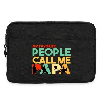 Favorite People Call Me Papa Bass Guitar Design - Laptop bag 13" - black - Front