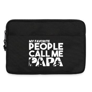 Meine Lieblingsleute nennen mich Papa Leadgitarrist - Laptoptasche 13" - Schwarz - Vorne