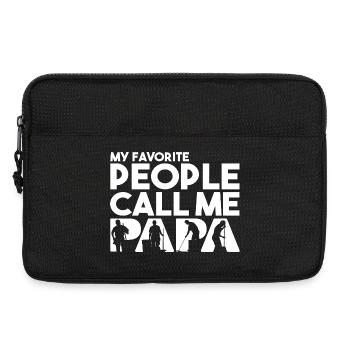 Meine Lieblingsleute nennen mich Papa Hausmeister - Laptoptasche 13" - Schwarz - Vorne