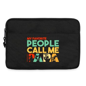 Meine Lieblingsleute nennen mich Papa-Linienarbeiter - Laptoptasche 13" - Schwarz - Vorne