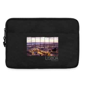 Lisbon Portugal Sunset Skyline Souvenir - Laptop bag 13" - black - Front