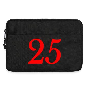 25. 25 JAHRE. 25. JUBILÄUM. 25 JAHRESJUBILÄUM. - Laptoptasche 13" - Schwarz - Vorne
