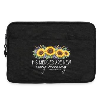 Christlicher Sonnenblumen Glaube Betet Jesus - Laptoptasche 13" - Schwarz - Vorne