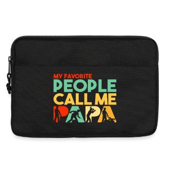 My Favorite People Call Me Papa Steel Worker - Laptop bag 13" - black - Front
