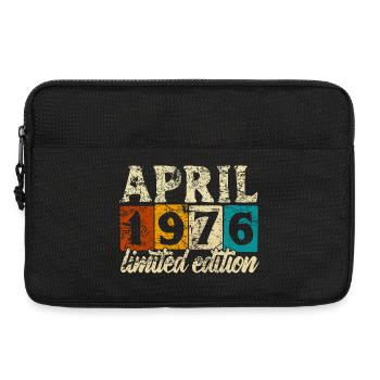 Vintage Limited Edition April 1976 Geburtstag - Laptoptasche 13" - Schwarz - Vorne