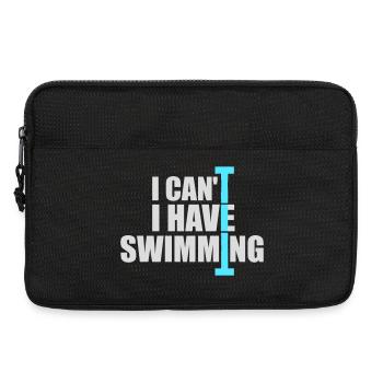 I Can't I Have Swimming Lustig Schwimmer Ausrede - Laptoptasche 13" - Schwarz - Vorne