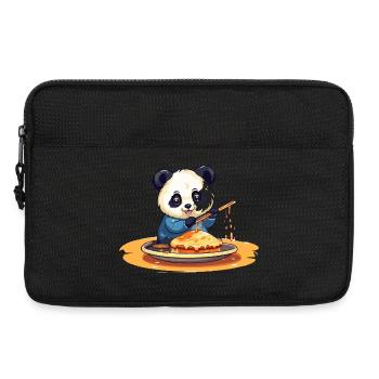 Panda Cooking Pancakes - Laptop bag 13" - black - Front
