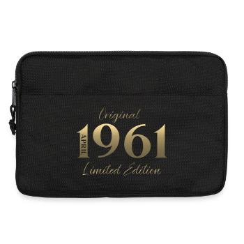 Cadeau du 65e anniversaire Mari Original avril 1961 - Sacoche pour ordinateur portable 13 pouces - noir - Devant