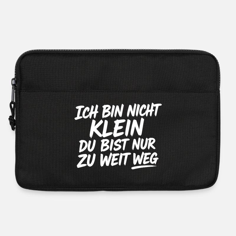 Ich bin nicht klein Spruchshirt - Laptoptasche 13" - Schwarz