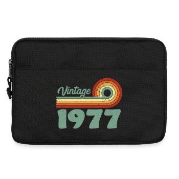 Vintage 1977 Retro Mountain Birthday 1977 - Laptop bag 13" - black - Front